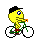 Emoticono animado Ciclista 01 