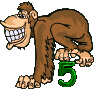 Monos letras verdes 5 