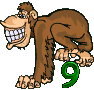 Monos letras verdes 9 