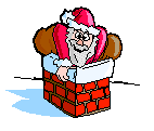 Imagen animada Papa Noel en la chimenea 05 