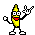 Emoticono animado Banana 06 