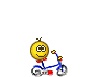 Emoticono animado Ciclista 03 