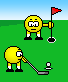 Emoticono animado Golf 03 
