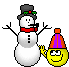 Emoticono animado Muneco de nieve 06 