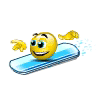 Emoticono animado Surf 05 