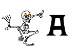 Letra animada de esqueleto 01 
