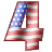 Letras bandera de America 05 