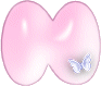 Letras rosas con mariposas 14 