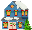 Imagen animada Casa decorada en navidad 22 