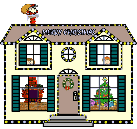 Imagen animada Casa decorada en navidad 33 