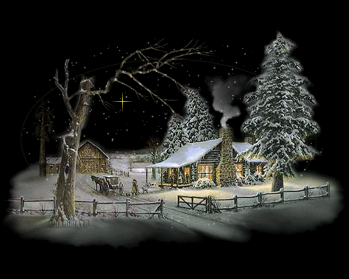 Imagen animada Casa decorada en navidad 39 